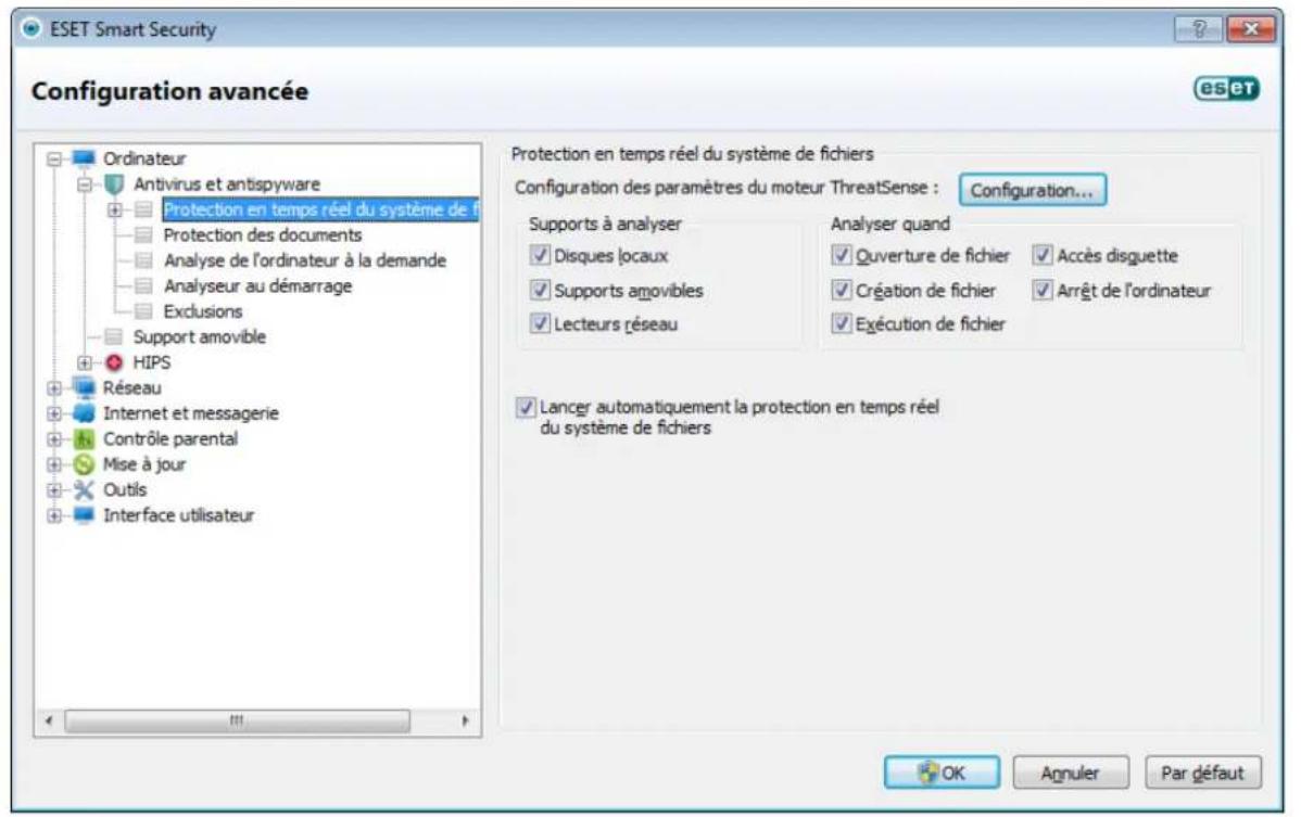 ESET Smart Security 5 - Protection en temps réel du système de fichiers - 1