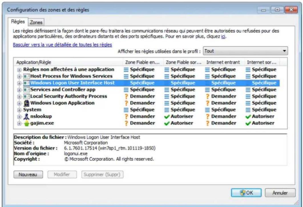 ESET Smart Security 5 - Configuration des régles - 1