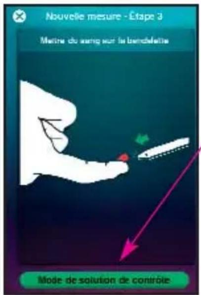 MEDISANA GlucoDock - Procédure à suivre en cas de test avec la solution de contrôle - 2