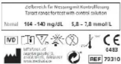 MEDISANA GlucoDock - Exemples de valeurs : - 1