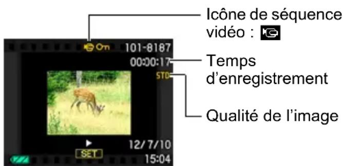 CASIO Exilim EXZR300 - Visionnage d'une séquence vidéo - 1