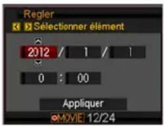 CASIO Exilim EXZR300 - Après avoir réglé la date et l'heure, utilisez [◀] et [▶] pour sélectionner « Appliquer » puis appuyez sur [SET]. - 1