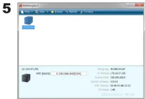 BUFFALO LinkStation Live - Configuration du logiciel LinkNavigator (LS-QVL) - 4