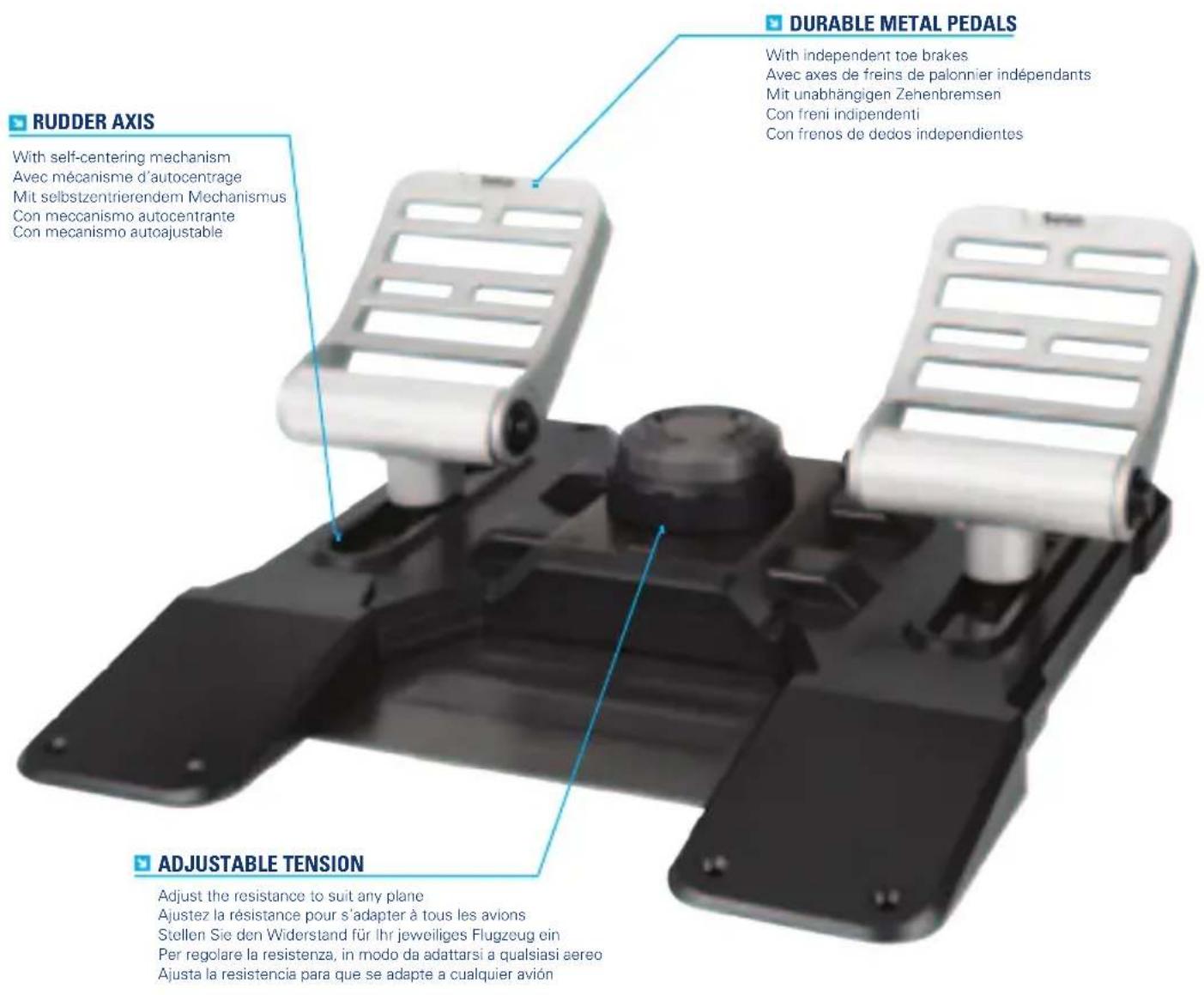 SAITEK Pro Flight Combat Rudder Pedals - Contactez-nous - 1