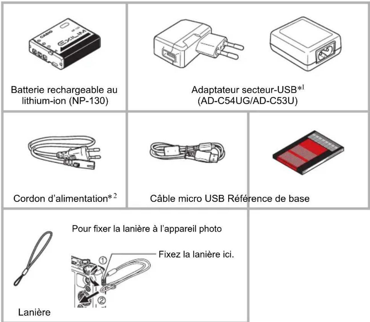 CASIO Exilim EXZR700 - Accessoires - 1