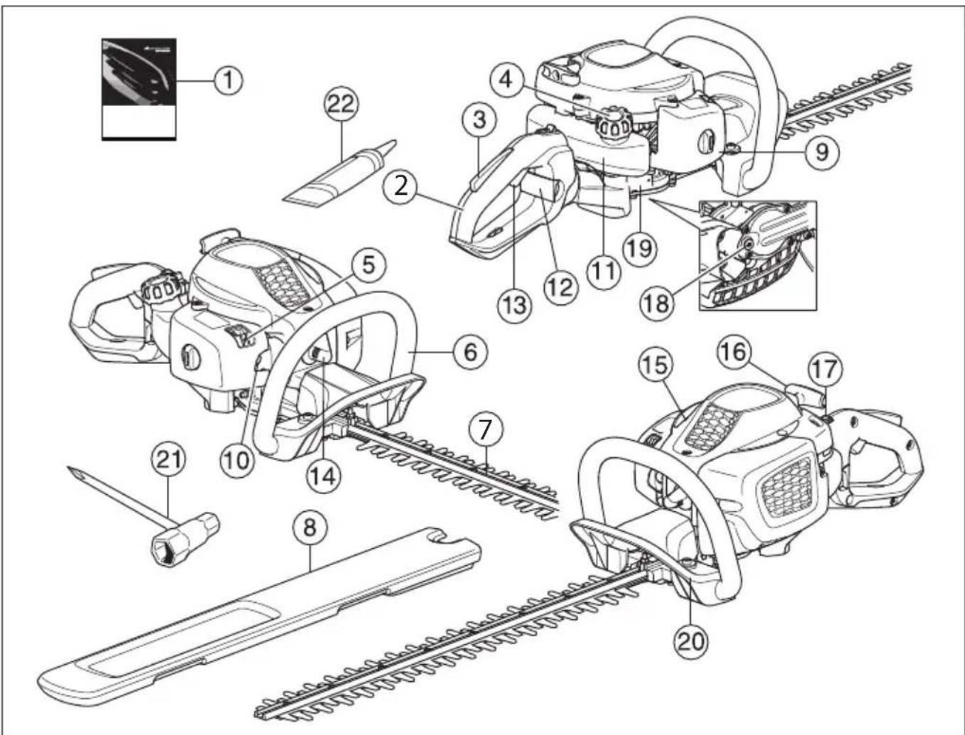 MCCULLOCH Superlite 4528 - QUELS SONT LES COMPOSANTS? - 1