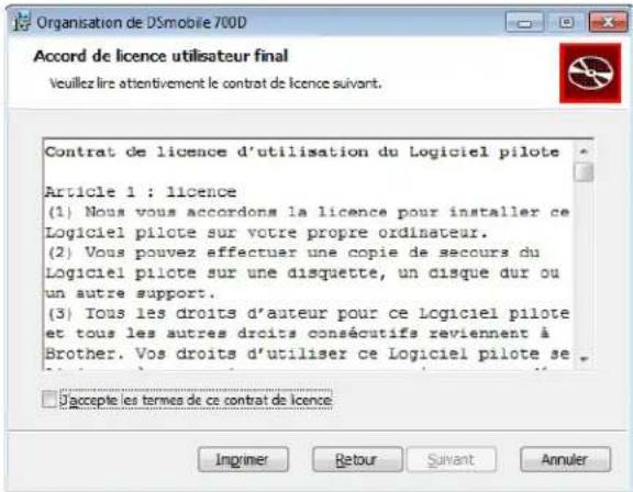 BROTHER DS700D - Installation du pilote - 3