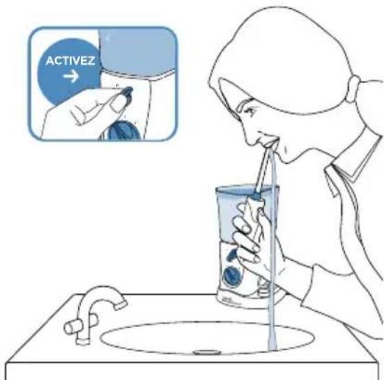 Waterpik Nano Traveler WP300 - Placement dans la bouche - 1