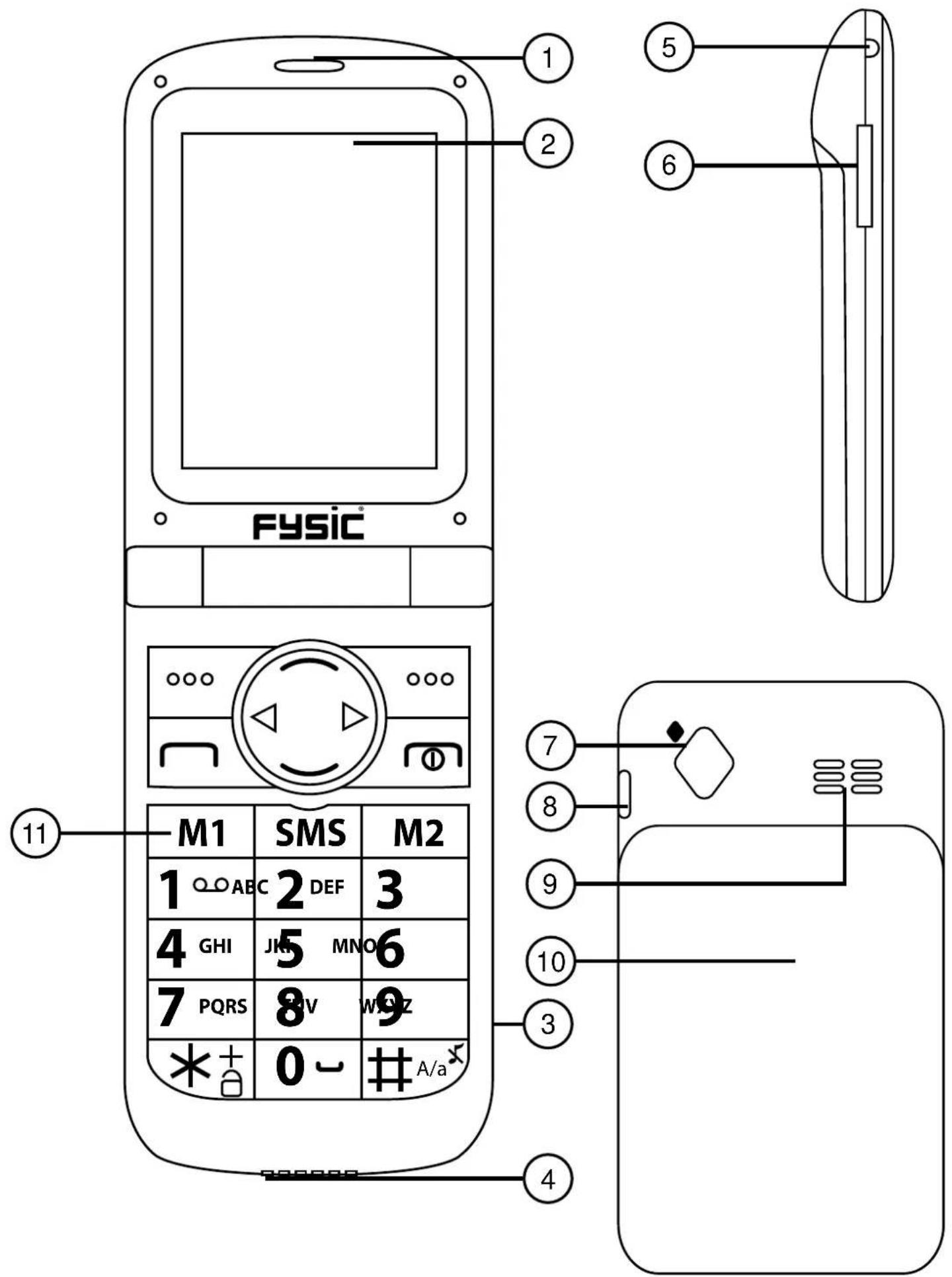 Fysic Big Button FM7000 - Téléphone - 1