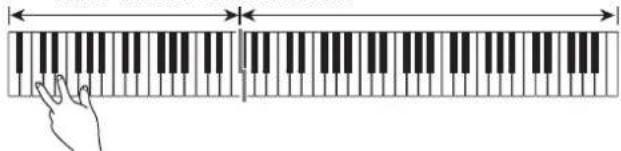 CASIO Privia PX350M - Jouez l'accord souhaité sur le clavier d'accords (touches du clavier gauche). - 1