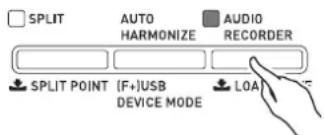 CASIO Privia PX350M - Appuyez sur le bouton 38 (AUDIO RECORDER). - 1