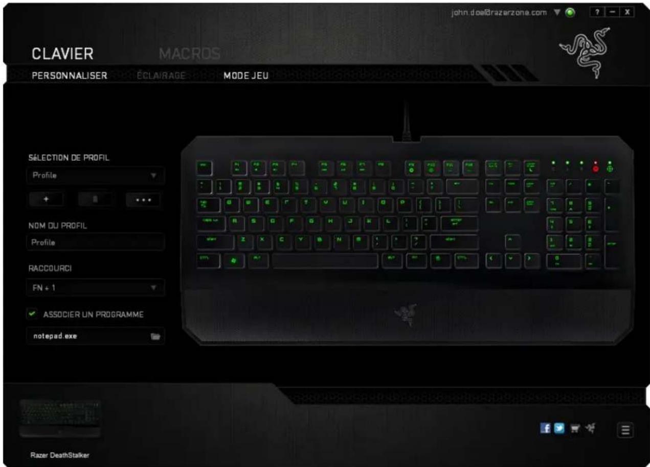 RAZER DeathStalker - ONGLET CLAVIER - 1