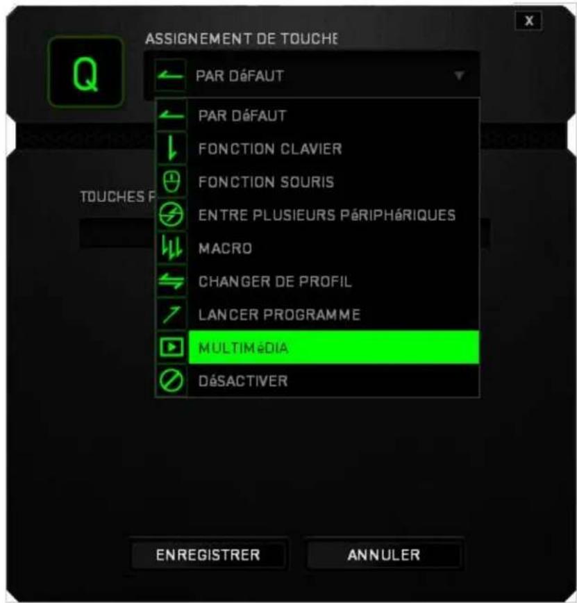 RAZER DeathStalker - Menu D'aectaon Des Touches - 1