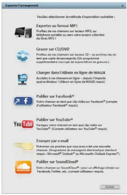 MAGIX Music Maker 2013 - Exporter l'arrangement - 1