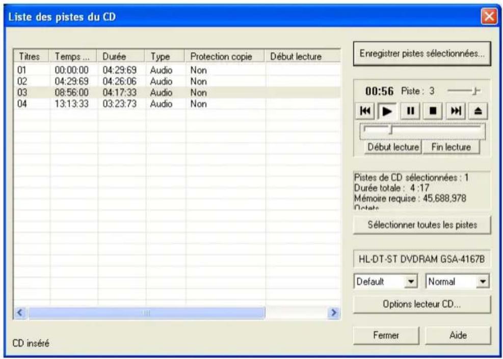 MAGIX Music Maker 2013 - La boîte de dialogue des listes de pistes - 1