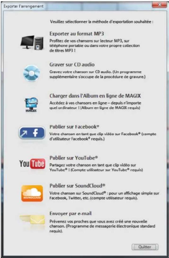 MAGIX Music Maker 2013 - Assistant d'exportation - 1