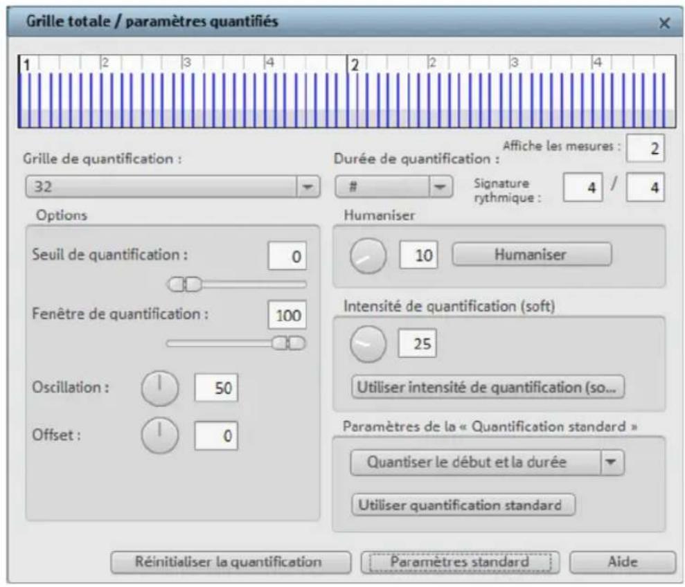 MAGIX Music Maker 2013 - Paramètres de quantisation - 1
