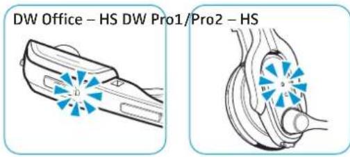 SENNHEISER DW Pro 2 - Vue d'ensemble des LED du casque-micro - 1