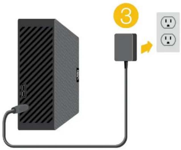 SEAGATE Expansion Desktop - Branchement de l'alimentation - 3