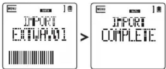 KORG SR01 SOS - Importer un fichier - 2