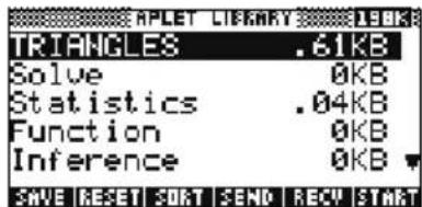 HP 39gs - Touches de la bibliothèque d'aplets - 7
