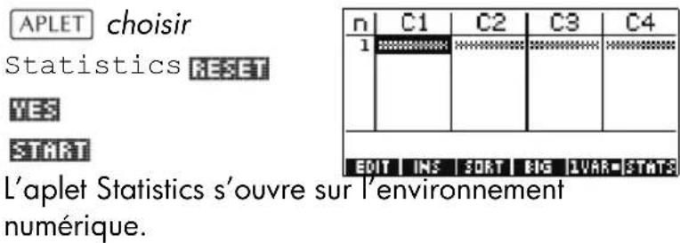 HP 39gs - Ouvrir l'aplet Statistics - 1