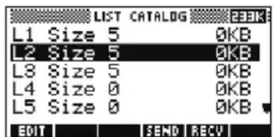 HP 39gs - Creation de listedes - 1