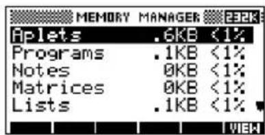 HP 39gs - Exemple 1. Ouvrir le gestionnaire - 1
