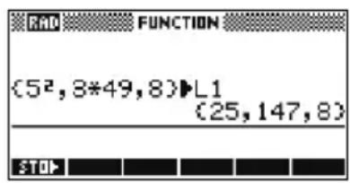 HP 39gs - Creation d'une liste dans HOME - 1