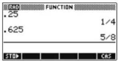 HP 39gs - Conversion d'un nombre decimal en fraction - 2