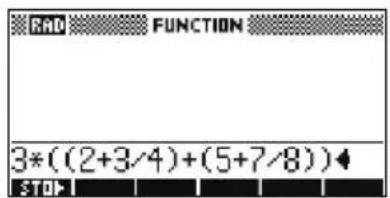 HP 39gs - Calculs de fractions - 5