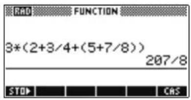 HP 39gs - Calculs de fractions - 6