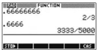 HP 39gs - Conversion d'un nombre decimal en fraction - 1