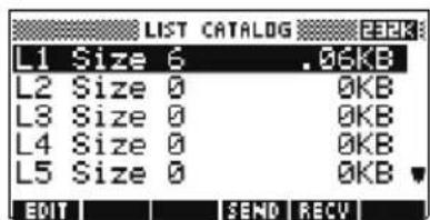 HP 39gs - Modification d'une liste - 1