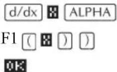 HP 39gs - Calcul de dérivée dans Home - 7