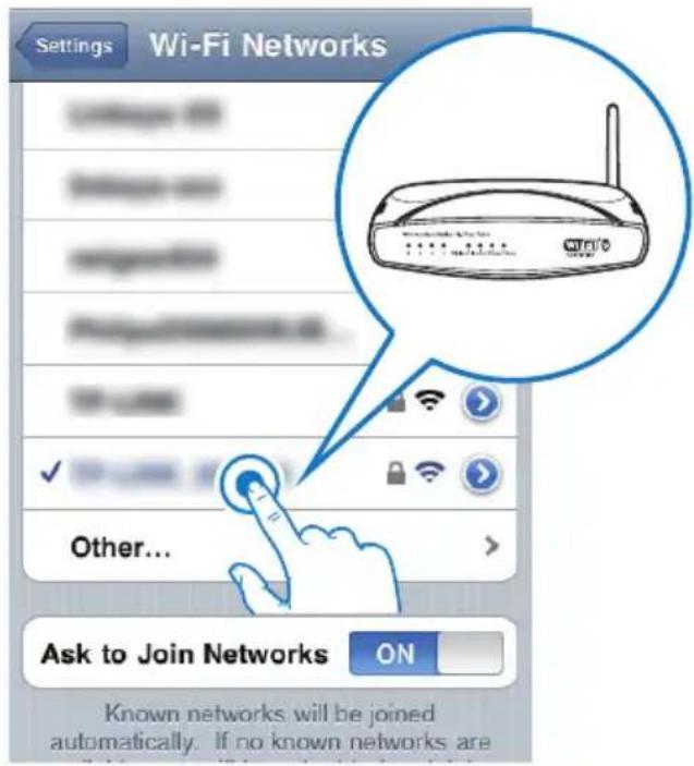 PHILIPS Fidelio AD7050W - Sélectionnez Paramètres->Wi-Fi sur votre iPod touch/iPhone/iPad. - 2