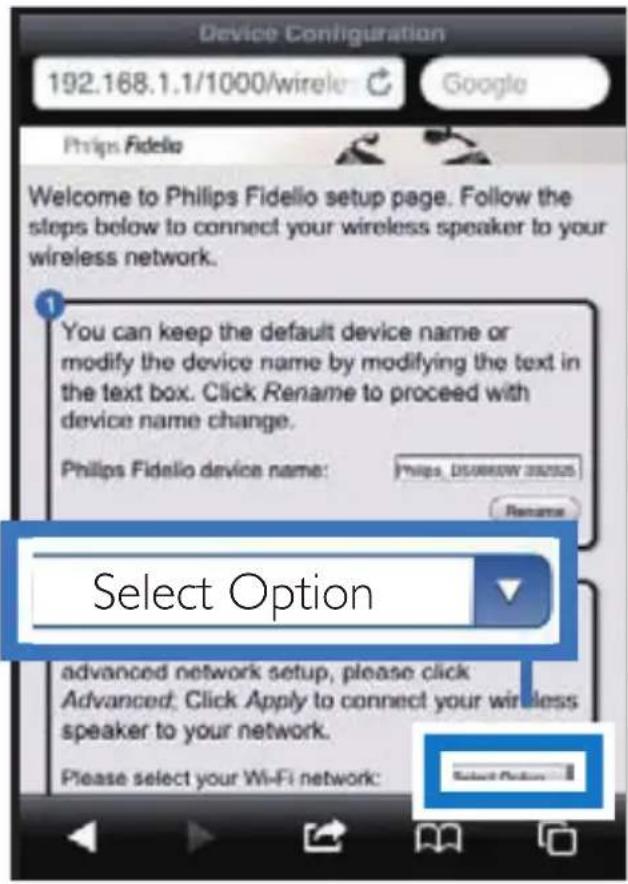 PHILIPS Fidelio AD7050W - Configuration des paramètres Wi-Fi - 1