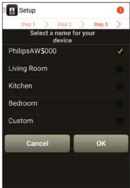 PHILIPS Fidelio AW5000 - Option 2: configuration par l'intermédiaire d'un routeur Wi-Fi autre que WPS et d'un apparéil Android - 8