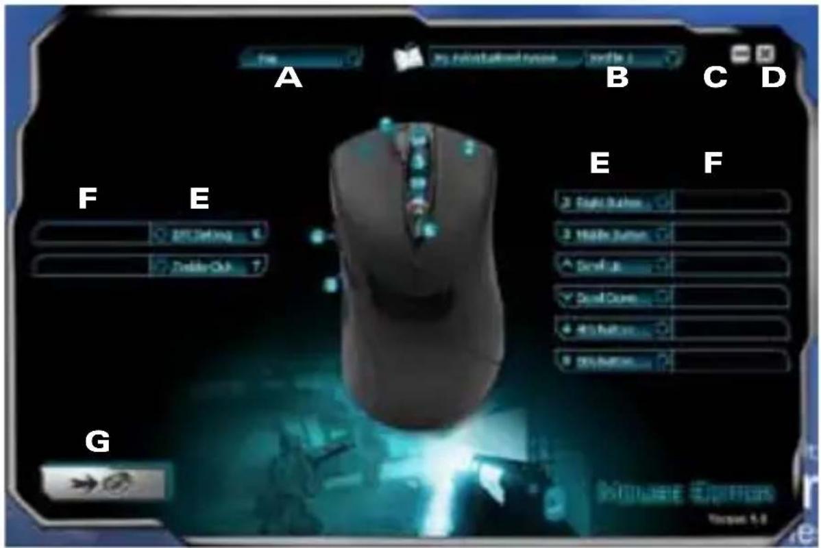 Sharkoon FireGlider - L'interface utilisateur (fenêtre principale) - 1