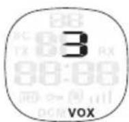 TOPCOM Twintalker 9100 - Sélection du mode VOX - 1