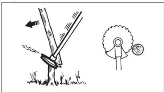 MCCULLOCH CS 380 - Pour abattre un arbre vers la gauche - 1