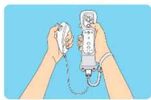NINTENDO Nunchuk Wii - Holding the Nunchuk and Wii Remote - 1