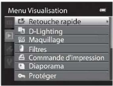 NIKON Coolpix S9300 - Fonctions disponibles en mode de visualisation (menu Visualisation) - 1