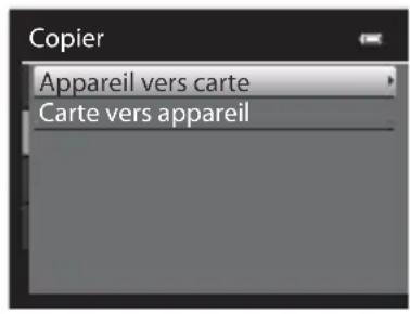 NIKON Coolpix S9300 - Sélectionnez une option dans l'écran de copie à l'aide du/selecteur multidirectionnel, puis appuyez sur OK. - 1