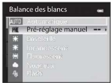 NIKON Coolpix S9300 - Utilisation de l'option Pré-réglage manuel - 1