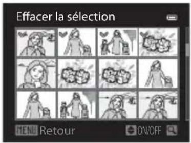 NIKON Coolpix S9300 - Utilisation de l'écran Effacer la sélection - 1