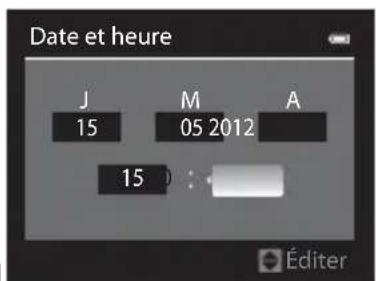 NIKON Coolpix S9300 - Réglage de la langue, de la date et de l'heure - 7