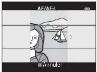 NIKON Coolpix S9300 - Déplacez l'appareil photo horizontally vers la droite jusqu'à ce que le repère transparent soit aligné avec le sujet. - 1