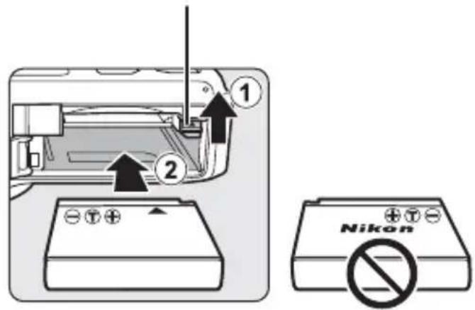 NIKON Coolpix S9300 - Étape préliminaire 1 Introduire l'accumulateur - 2
