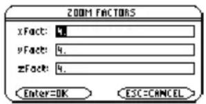TEXAS INSTRUMENTS TI89 - Changement des coefficients de zoomChangement des coefficients de zoo - 1